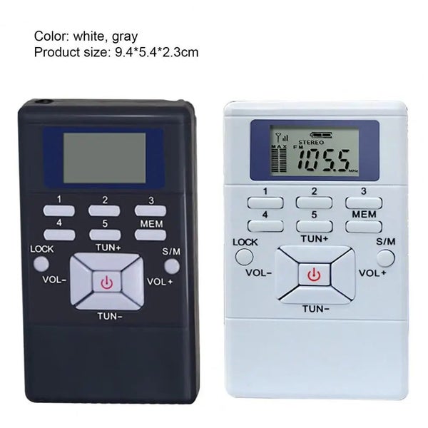 HRD-102 Digital Radio Mini LCD Display Portable Multifunctional Stereo FM CHK29M Carousel 12