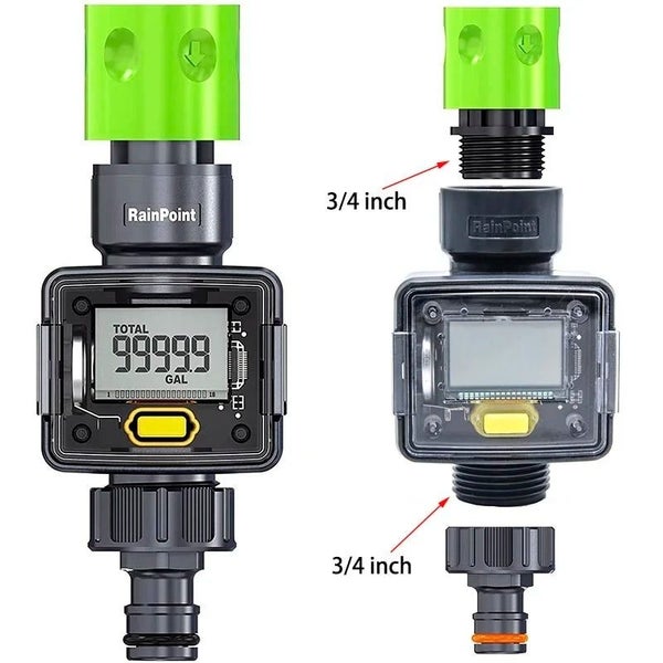 Digital Water Flow Meter RV Water Meter For Outdoor Garden Hose,Watering CHK29M Carousel 1