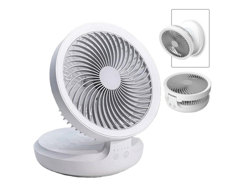 Foldable Desk Fan Tabletop Fan Portable Air Circulator Fan Wall-mounted Fan Carousel 1