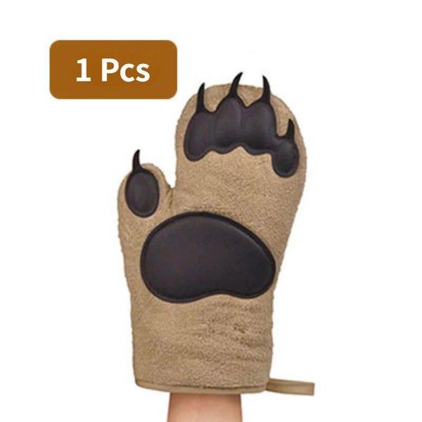 Cute Silicone Anti-scalding Oven Gloves Mitts Potholder Kitchen Microwave CHK29M Carousel 2