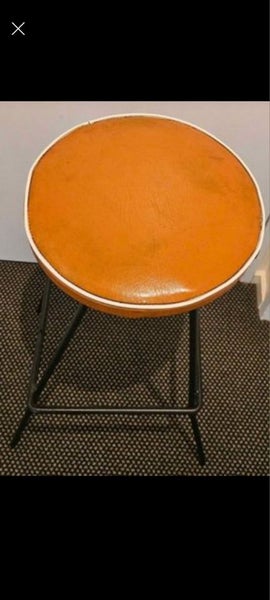 Mid Century Orange Stool Carousel 2