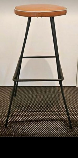 Mid Century Orange Stool Carousel 3