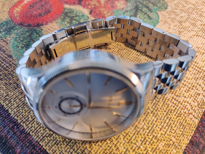 Invicta 25219 42mm Vintage Quartz Stainless Steel Silver Tone Mens Watch Carousel 7