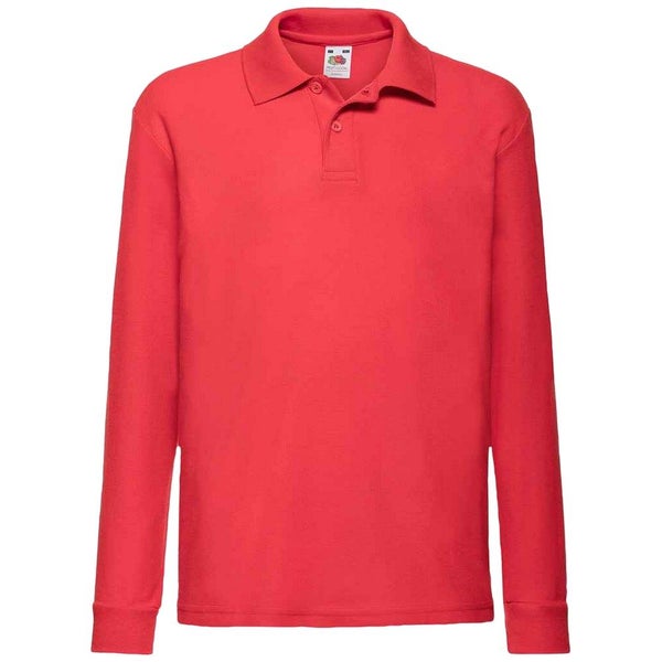 Fruit Of The Loom Childrens/Kids Long Sleeve Pique Carousel 1