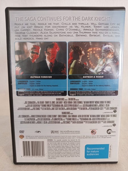 Batman forever / batman & robin double feature dvd boxset Carousel 2