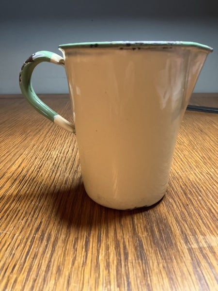 Vintage Kockums Enamel 10cm Jug Carousel 1