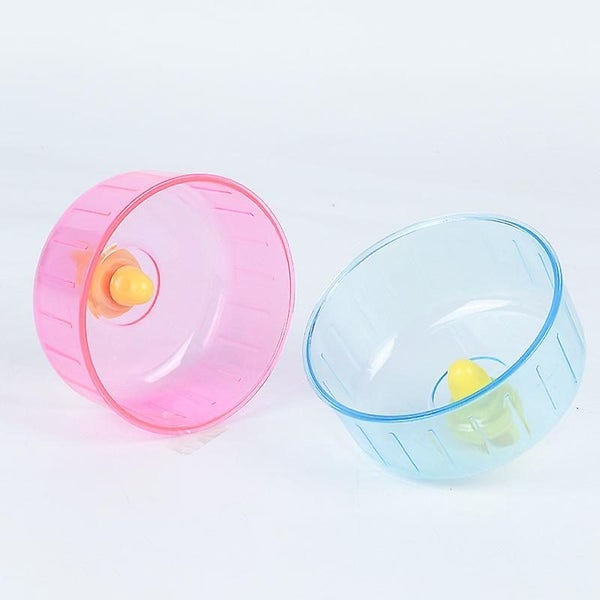2 Hamster Exercise Wheel 12cm Transparent Silent Hamster Wheel Cage Accessory Carousel 1