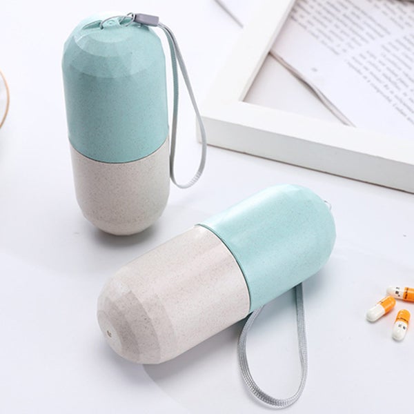 grain fiber weekly medicine case moisture proof medicine organizer grain fiber Carousel 1