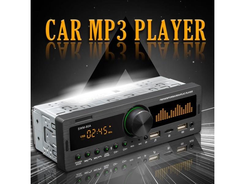 12V Digital Bluetooth Stereo Car Radio With 60Wx4 FM USB SD 3.5mm AUX Carousel 2