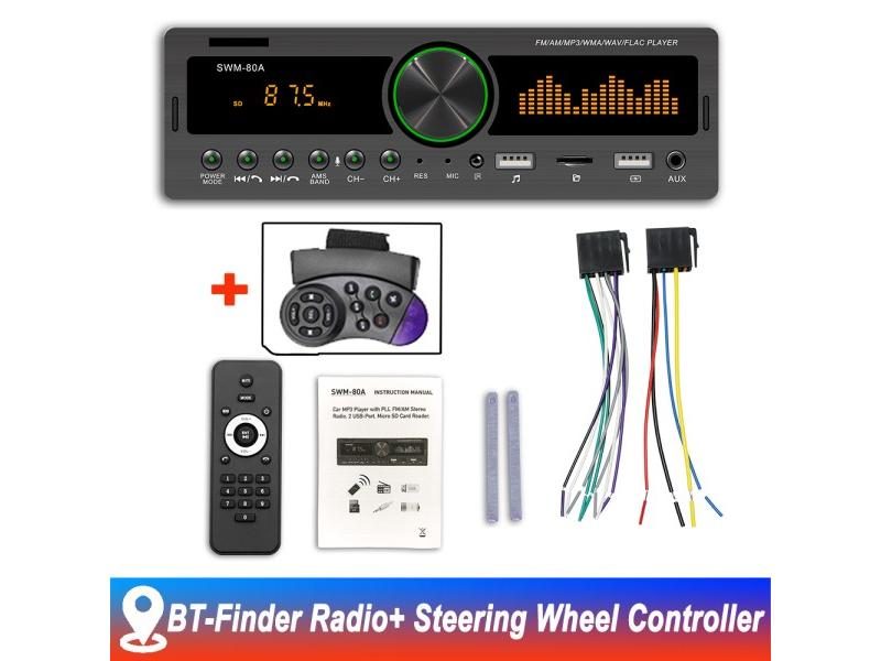 12V Digital Bluetooth Stereo Car Radio With 60Wx4 FM USB SD 3.5mm AUX Carousel 1
