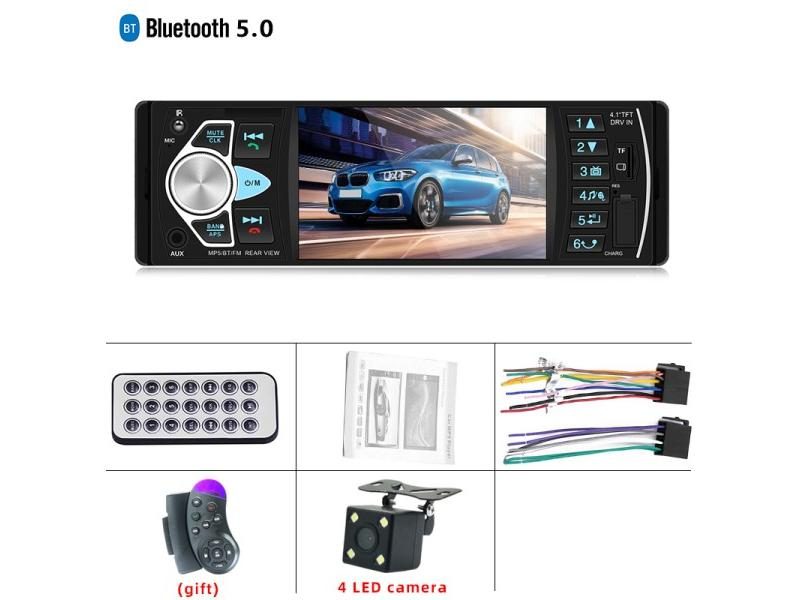 4.1 Inch Car Radio With Bluetooth FM USB TF Rear View Camera Carousel 1