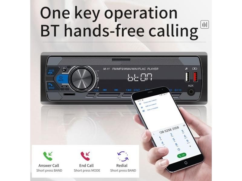 Car Radio 1din Bluetooth MP3 Player With FM Receiver APP Control Carousel 1