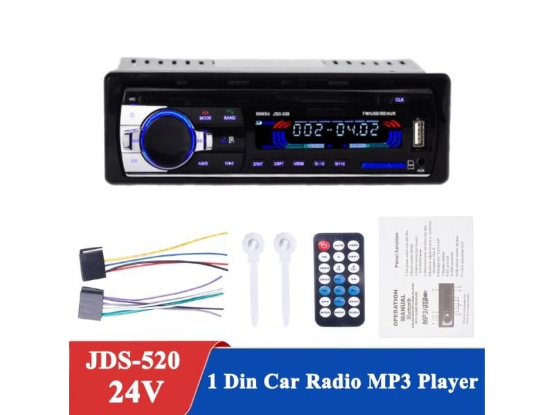 Car Radio 1 Din Stereo Receiver With Bluetooth MP3 12V Audio Carousel 1