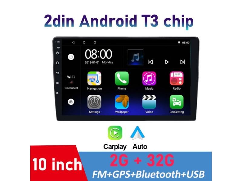 Android 9.0 2 Din 2.5D Split Screen Car Radio Universal Car Radio Player GPS Carousel 1