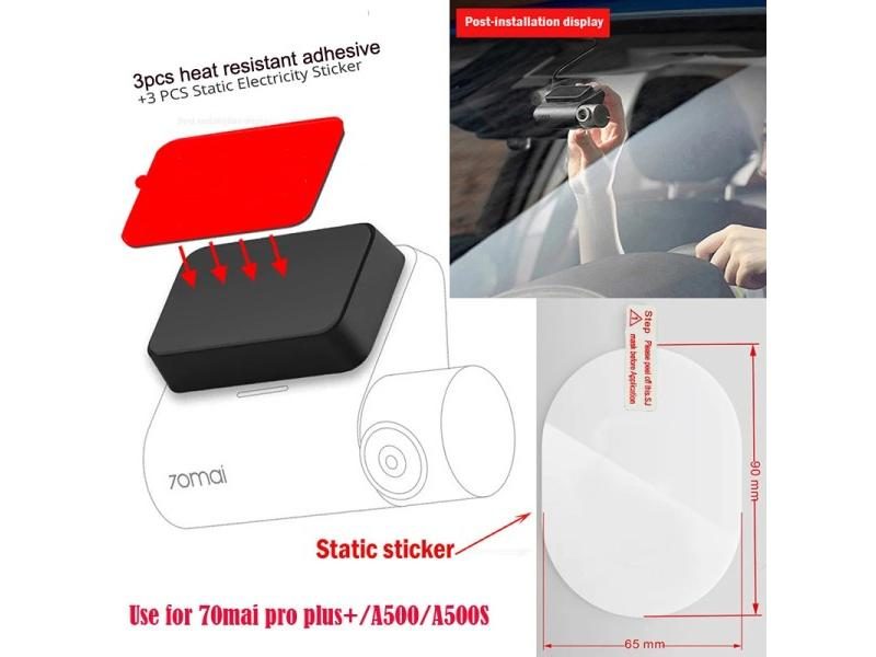 Suitable For 70maiplus A500s Dash Cam Electrostatic Sticker And Heat Resistant Carousel 1