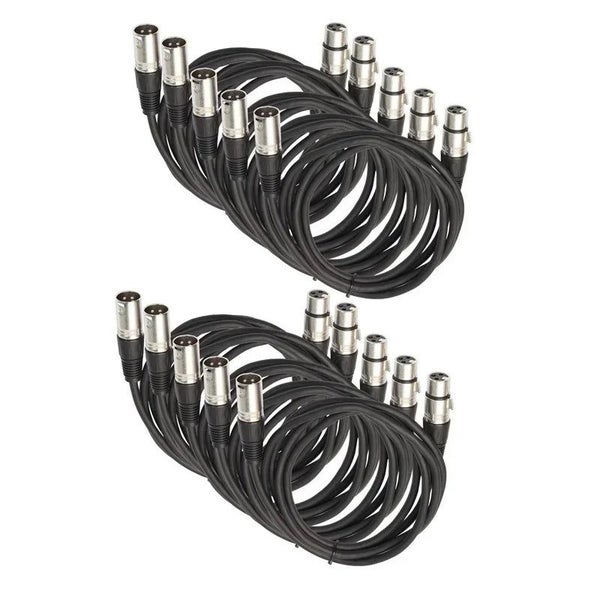 3 Pin XLR Male To Female Microphone Cable Guitar Mixer Speaker Patch Pane CHK29M Carousel 6
