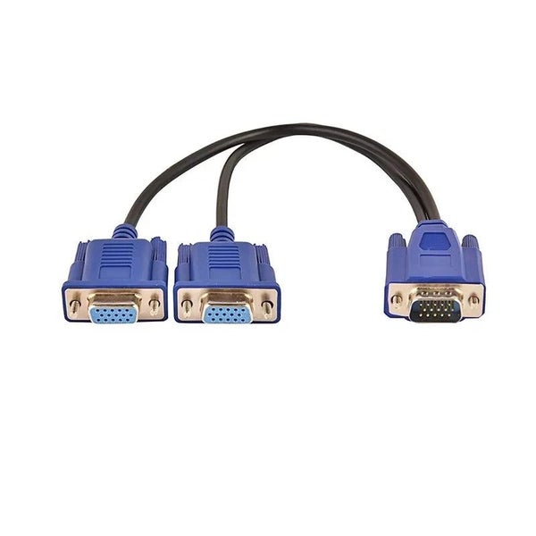 VGA Splitter Cable 1 Computer to Dual 2 Monitor Adapter Y Splitter Male t CHK29M Carousel 2