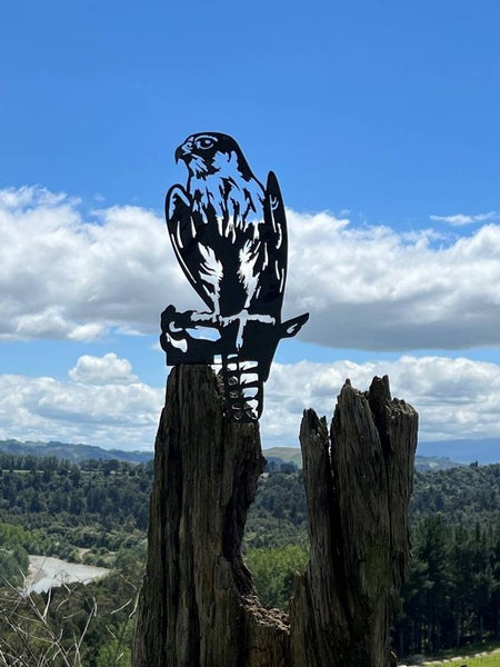 NZ Falcon - Mounted - CorTen Steel Art Carousel 1