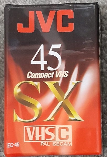 1 x 45 min JVC VHS-C (VHSC/VHS C) Blank Video Cassette Tape (sealed) Carousel 1