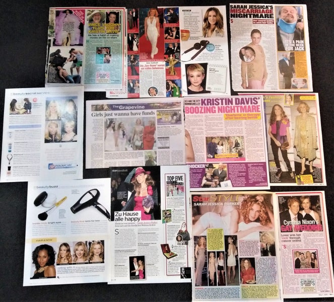 SATC cast magazine clippings: Cynthia Nixon, Kristin Davis, Sarah Jessica Parker Carousel 1