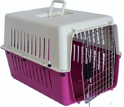 Pet Carrier Cat or Dog Cage Large, 60x40x40cm Carousel 1