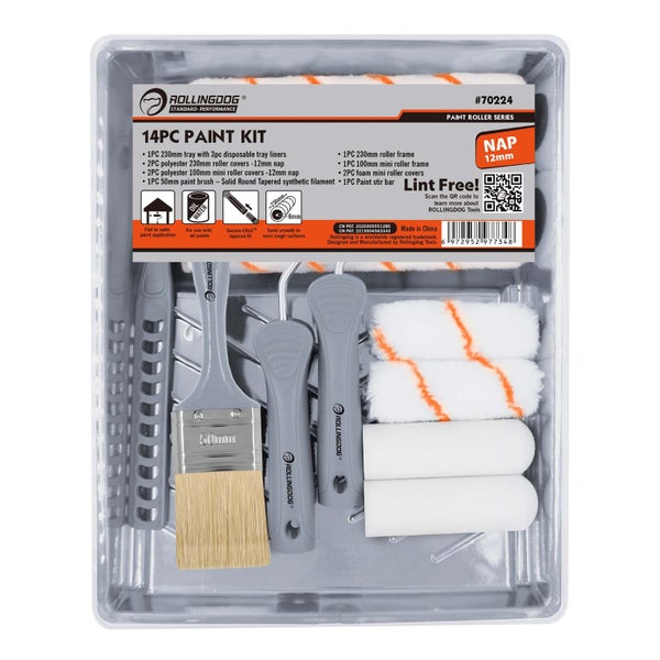 Paint Roller / Brush Set 14pc Carousel 1