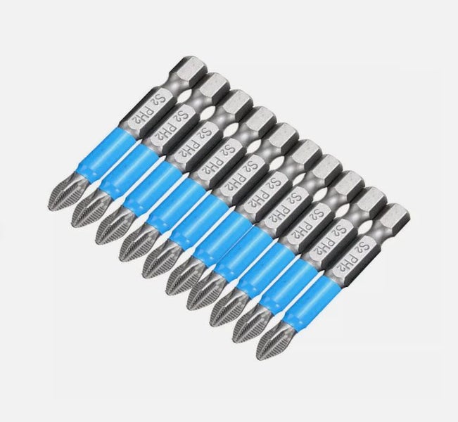 Electric Hex Shank Magnetic 50mm PH2 Cross Screwdriver Bit 10PCS Carousel 2