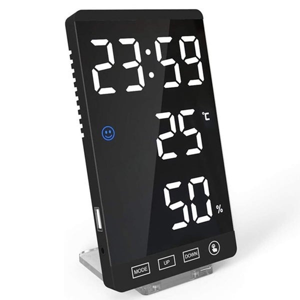 LED Mirror 6-inch Touch Button Alarm Clock Carousel 1