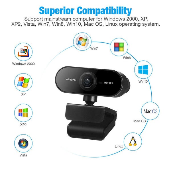 Full HD 1080P Plug and Play Computer Webcam with Microphone Carousel 2
