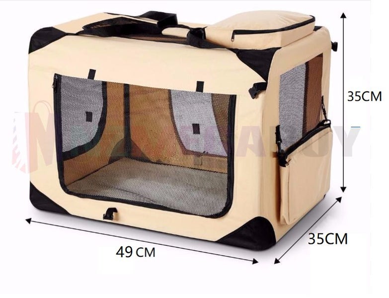 Dog Travel Cage Collapsible Soft Dog Travel Crate Pet Cage Carrier 49x35x35 Carousel 13