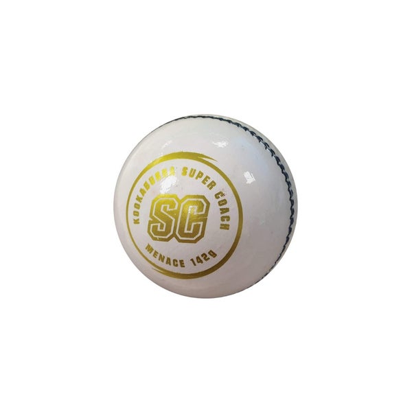 Kookaburra Menace Leather Ball 142gm White Carousel 1