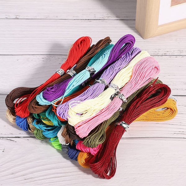 1mm Diameter 10m Polyester Waxed Cord String Wire Carousel 2