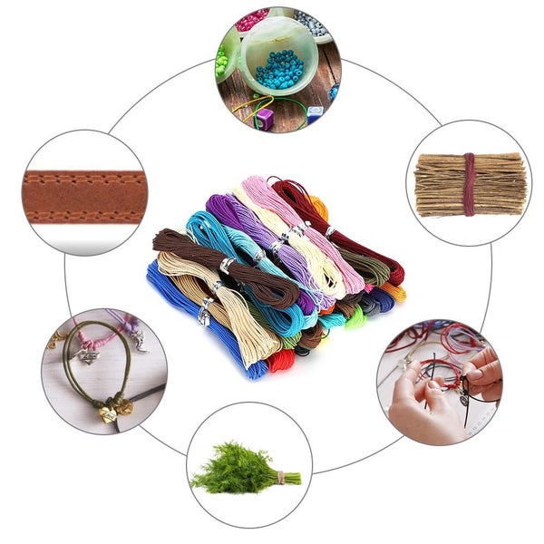 1mm Diameter 10m Polyester Waxed Cord String Wire Carousel 5