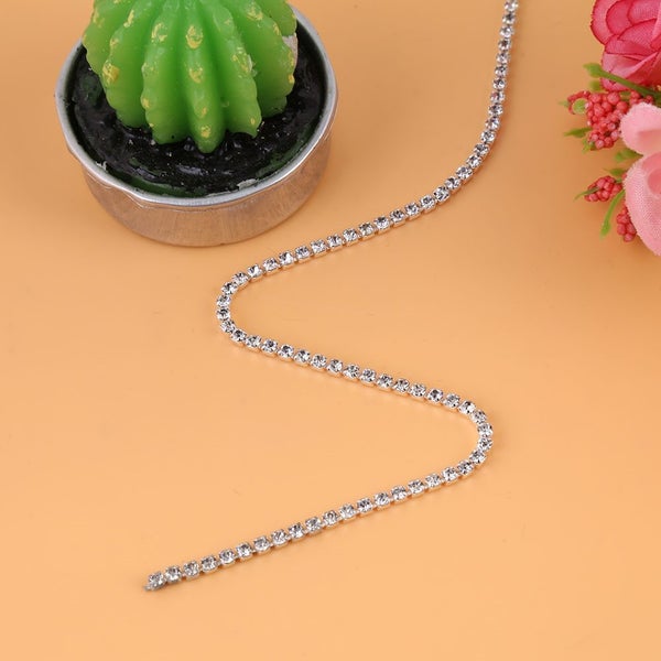 Clear Glass Rhinestone Cup Chain Jewelry Crafts Carousel 1