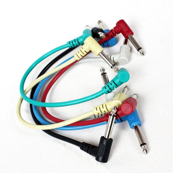 6Pcs Guitar Effect Pedal Cable Connecting Line 6.35Mm To 6.35Mm Audio Carousel 7