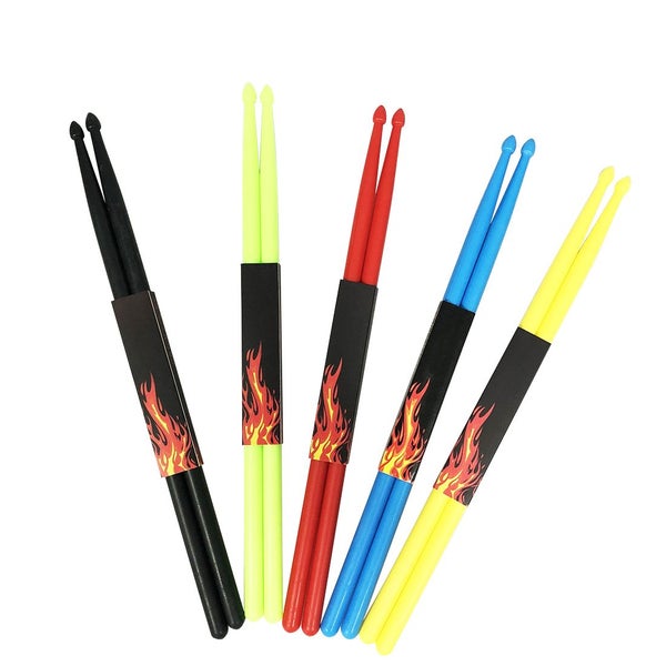 1Pair Professional Drum Sticks 5A Colorful Nylon Drumsticks Drum Set Carousel 2