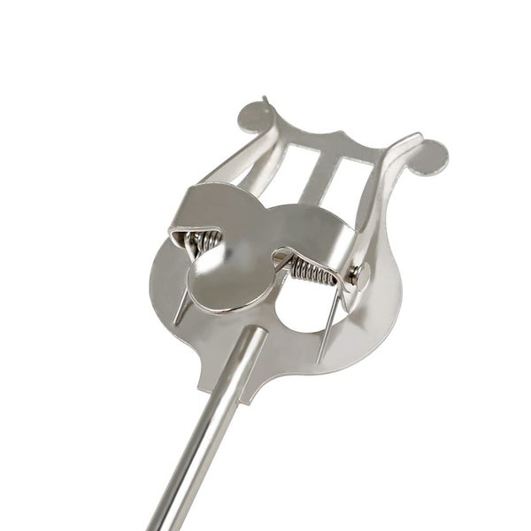 Clarinet Silver Portable Marching Music Stand Metal Stand Fixer Carousel 6