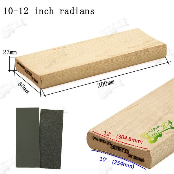 Radius Sanding Blocks For Guitar Bass Fret Wire Leveling Fingerboard Carousel 1