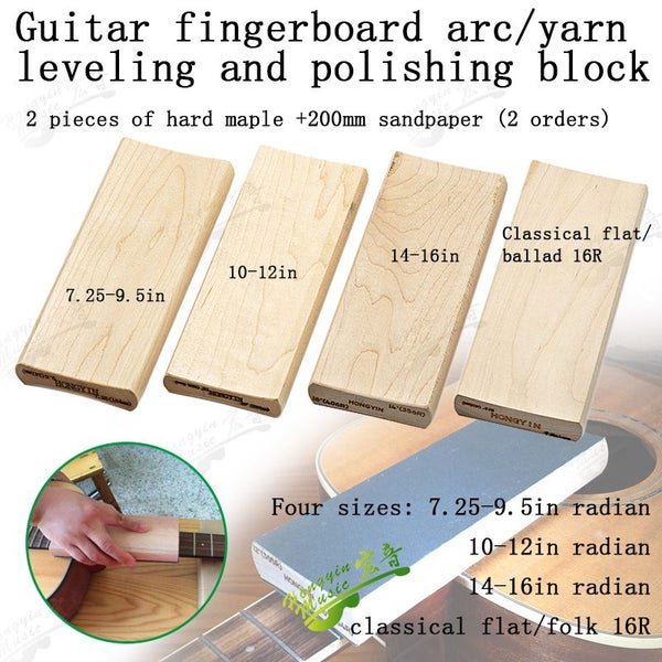 Radius Sanding Blocks For Guitar Bass Fret Wire Leveling Fingerboard Carousel 2