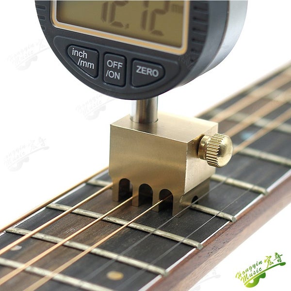 Folk bakelite guitar string distance ruler height measurement dial Carousel 7