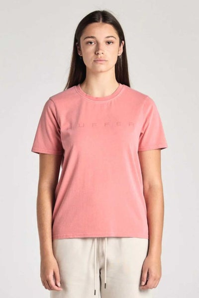 Huffer Womens Stella Tee/Ensemble in Pink Clay Carousel 1