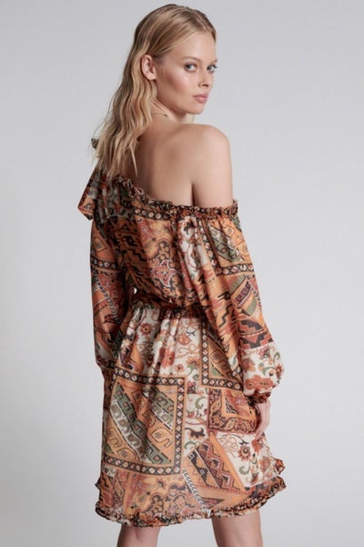 One Teaspoon - Bazaar Paisley One Shoulder Dress Carousel 2