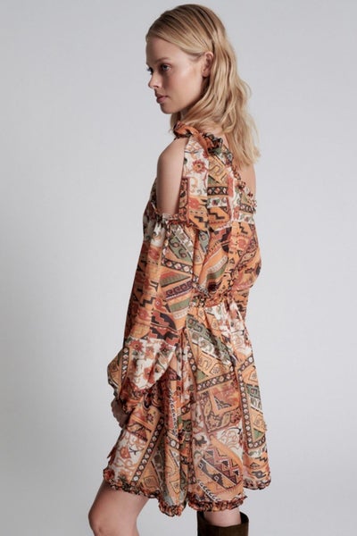 One Teaspoon - Bazaar Paisley One Shoulder Dress Carousel 6