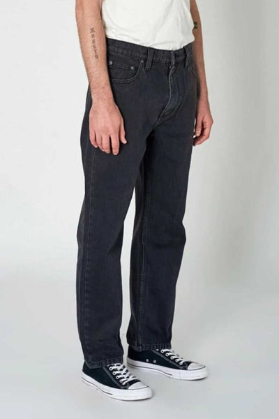 Rolla's Mens Ezy Stone Worn Jeans in Faded Black Carousel 2