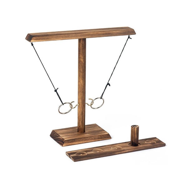 Throwing Hook and Ring Interactive Wooden Toss Game Carousel 2