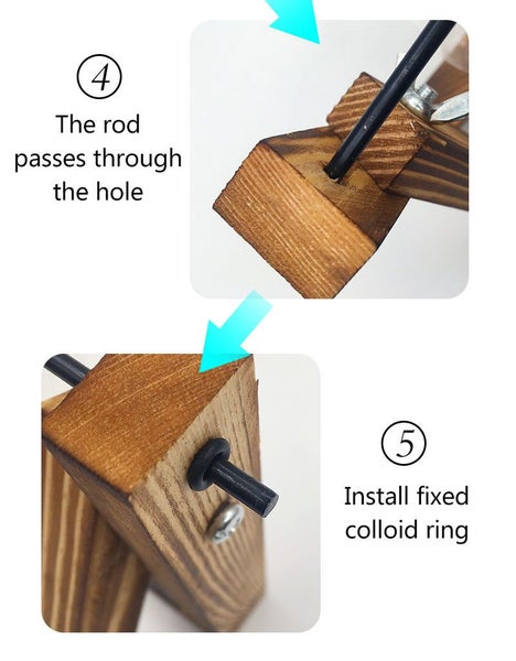 Swing Wooden Stand Hydroponic Plant Container Glass Vase Carousel 12