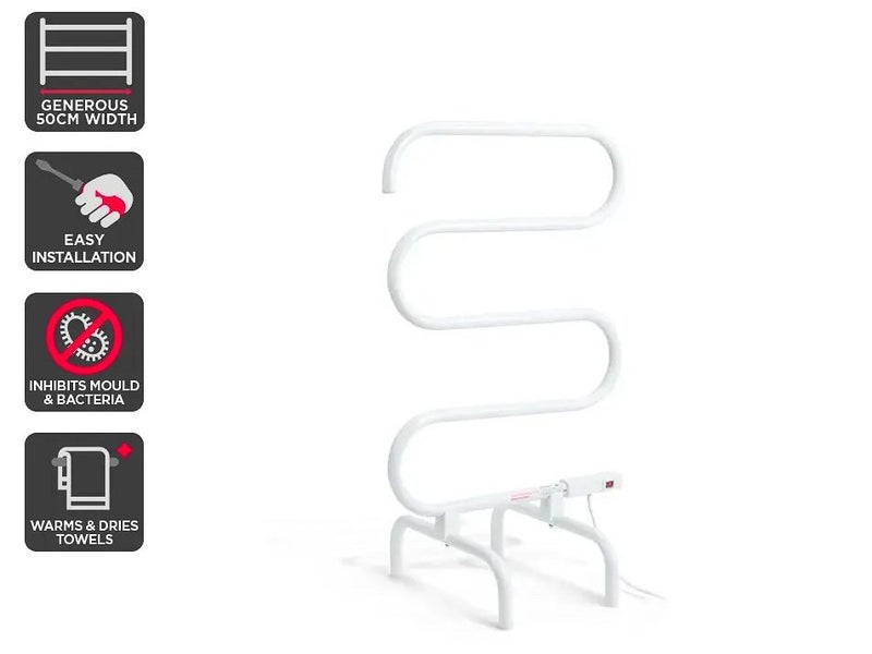 Portable Heated Towel Rail - Freestanding Electric 60W Carousel 3