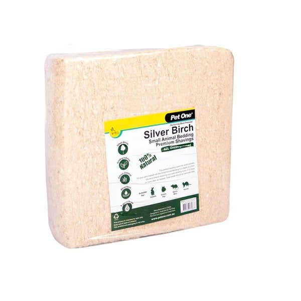 Pet One Silver Birch Premium Wood Shavings 4kg / 62L Carousel 1