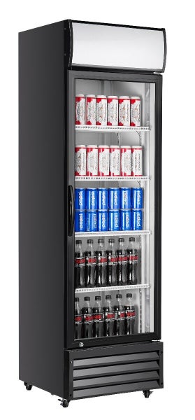 380L Single Glass Door Commercial Upright Display Fridge Refrigerator Chiller629944631937311123