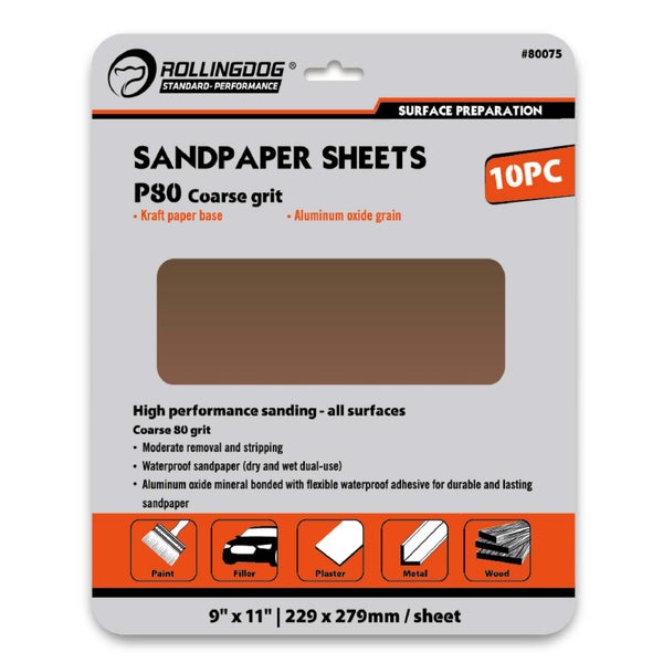 Sandpaper Sheets 10pcs 80g Carousel 1
